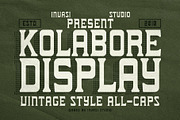 Kolabore - vintage Display, a Serif Font by Invasi Studio (Thumbnail 1 of 10)