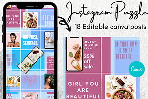 Beauty Instagram Puzzle Template