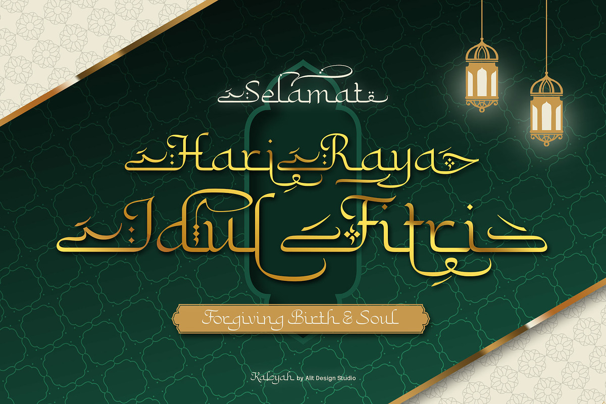 Kabyah Ramadhan Typeface, a Script Font by alit design (Photo 2 of 18)