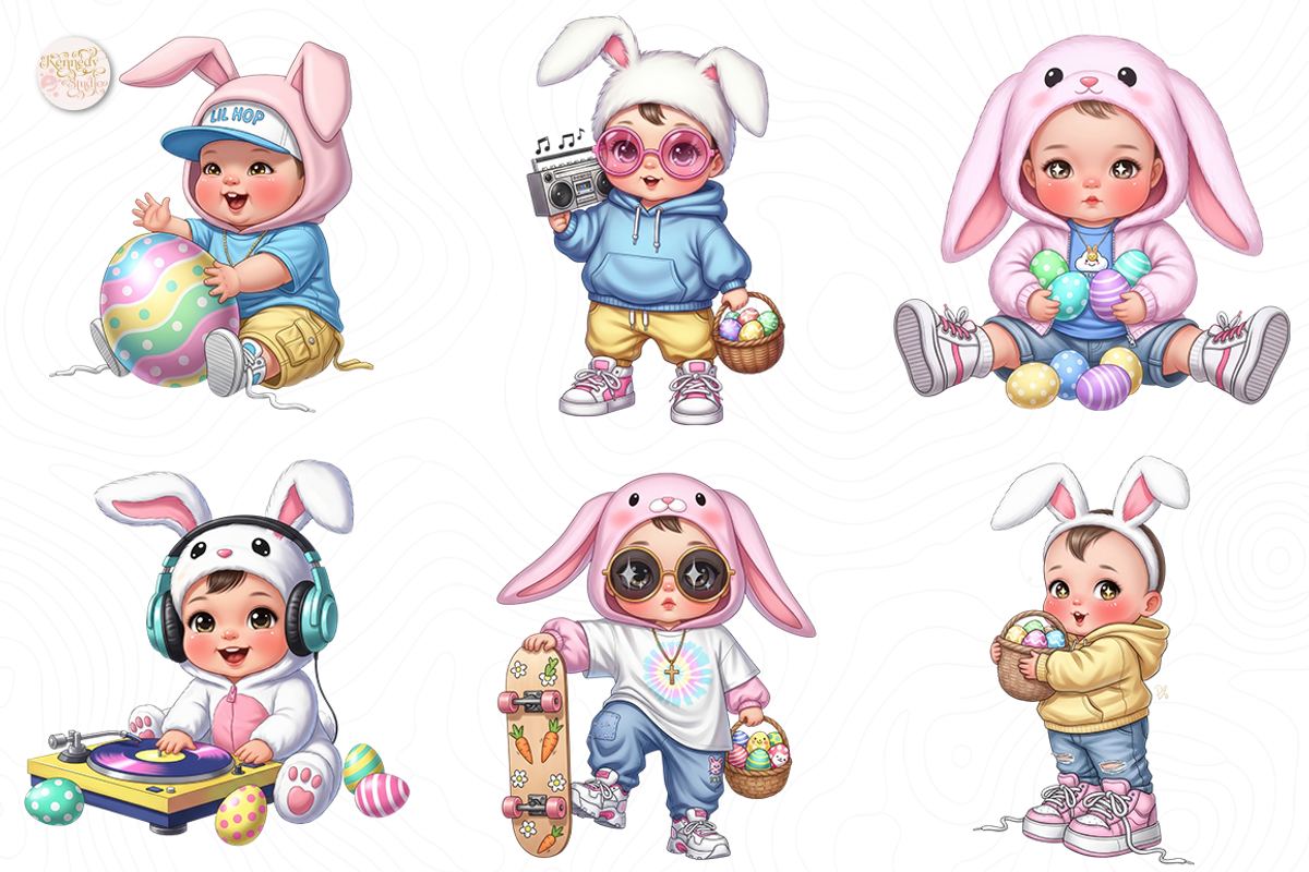 Easter Bunny PNG Clipart, Hip Hop., a Person Illustration by KennedyStudio (Photo 3 of 5)