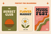 Boosta Nose Retro Psychedelic Font, a Sans Serif Font by Maulana Creative (Thumbnail 4 of 7)