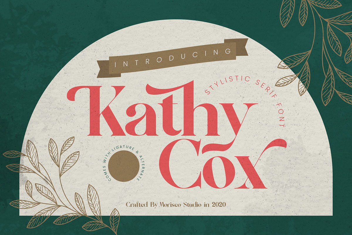 Kathy Cox - Stylish Serif Font, a Serif Font by Morisco (Photo 1 of 10)
