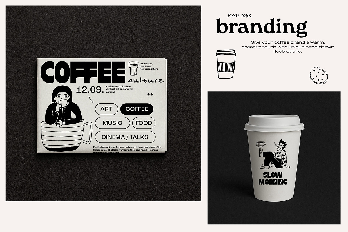 Coffee Time vector Illustrations, a Food Illustration by dicreate (Photo 8 of 14)