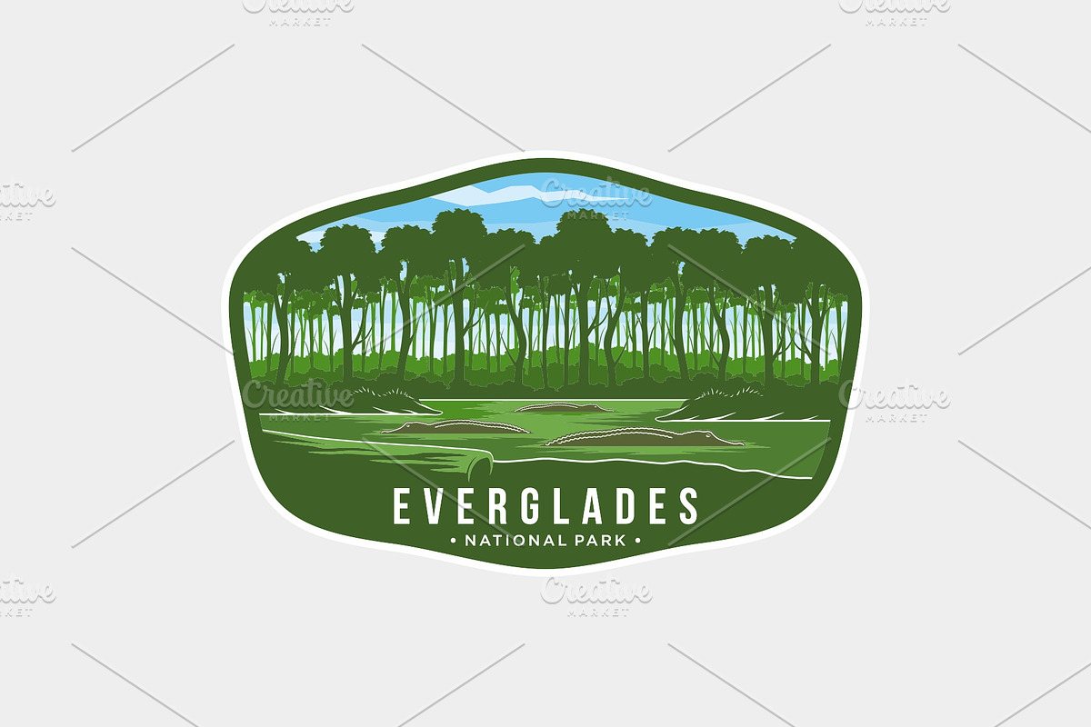 Everglades National Park Emblem logo, a Branding & Logo Template by swarnstudio