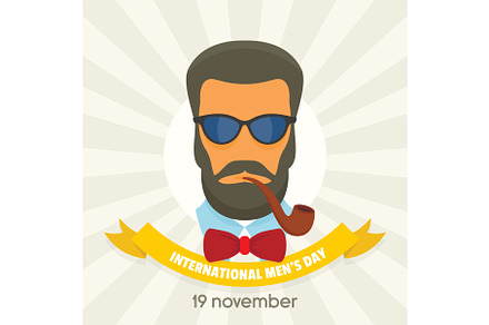 Mens day concept background, flat, an Object Illustration by Ylivdesign
