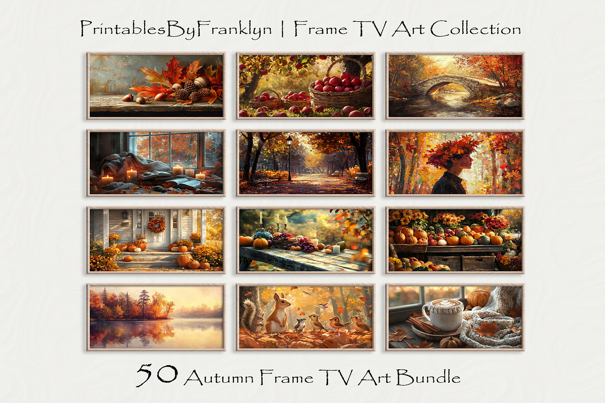 Samsung Frame TV Art Set 50 Autumn, a Wallpaper Photo by PrintablesByFranklyn (Photo 1 of 12)