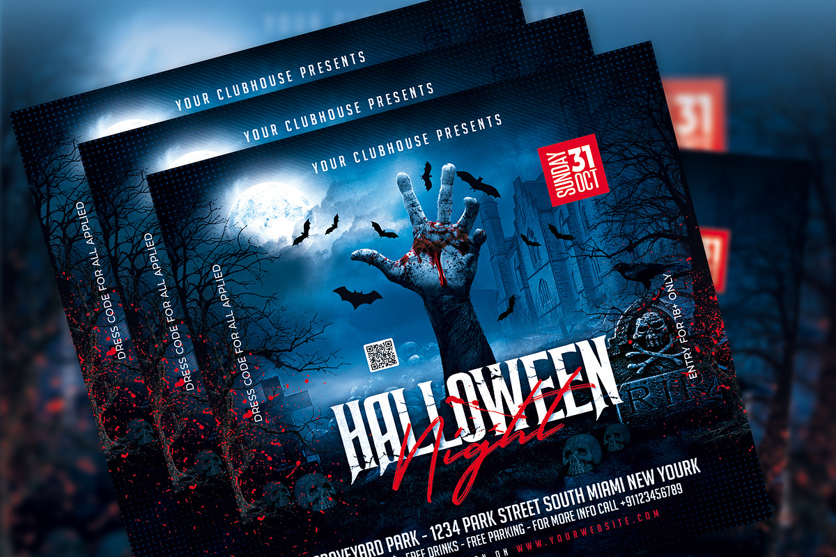 Halloween Flyer, a Flyer Template by MithilaCreation (Photo 5 of 6)