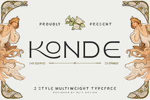 Konde Typeface, a Sans Serif Font by alit design