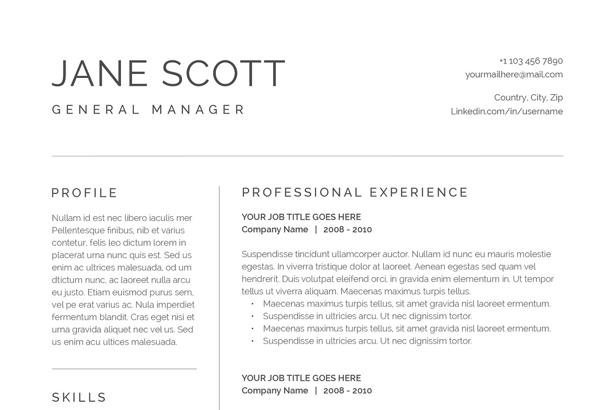 Word Resume & Cover Letter Template, a Resume Template by DemeDesign (Photo 6 of 6)