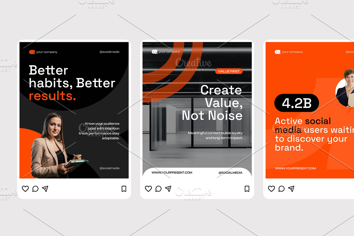 Marketing Growth Data - Instagram, a Social Media Template by Izdihaar_Studio (Photo 3 of 4)
