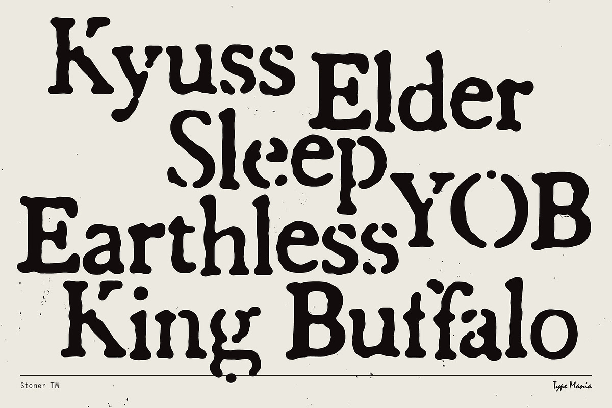 Stoner TM – Distressed Dynamic Font, a Serif Font by Type Mania (Photo 4 of 11)