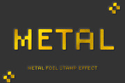 Foil Stamp Metal Text Effect, a Layer Style Add-On by studiogstock (Thumbnail 1 of 3)