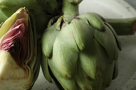 Concept of healthy food with artichoke plant, a Food & Drink Photo by AtlasStudio