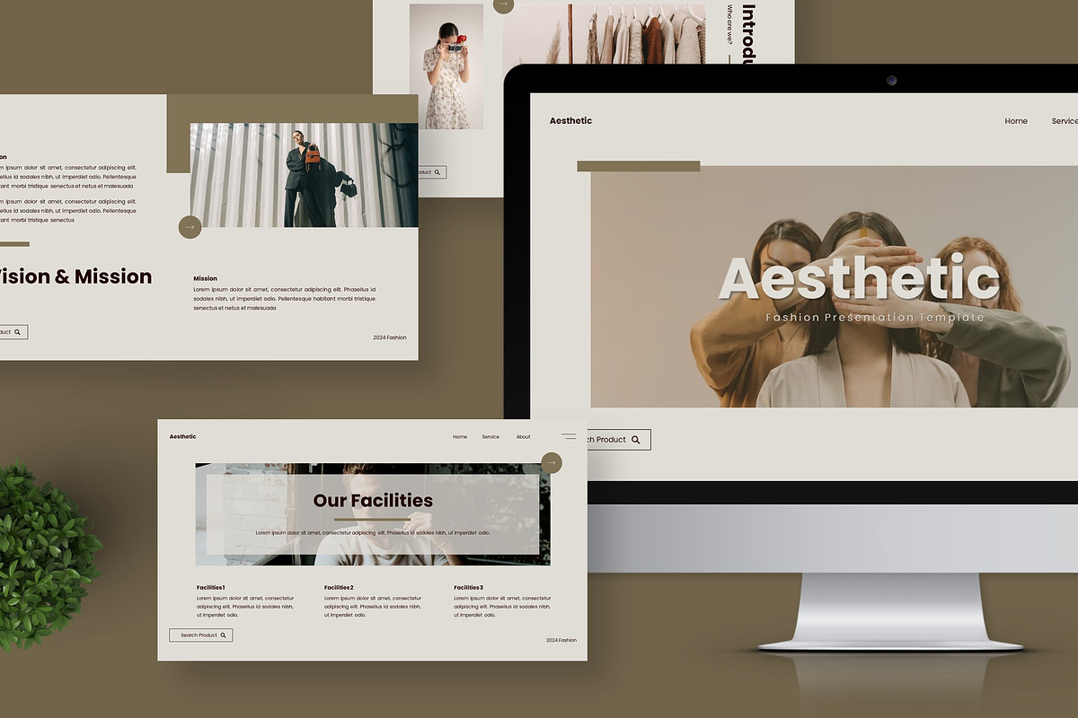 Aesthetic - Powerpoint Templates, a Presentation Template by Deepslide ...