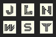 Letter Logo Template Vol 4, a Solid Icon by Tekuni (Thumbnail 11 of 12)