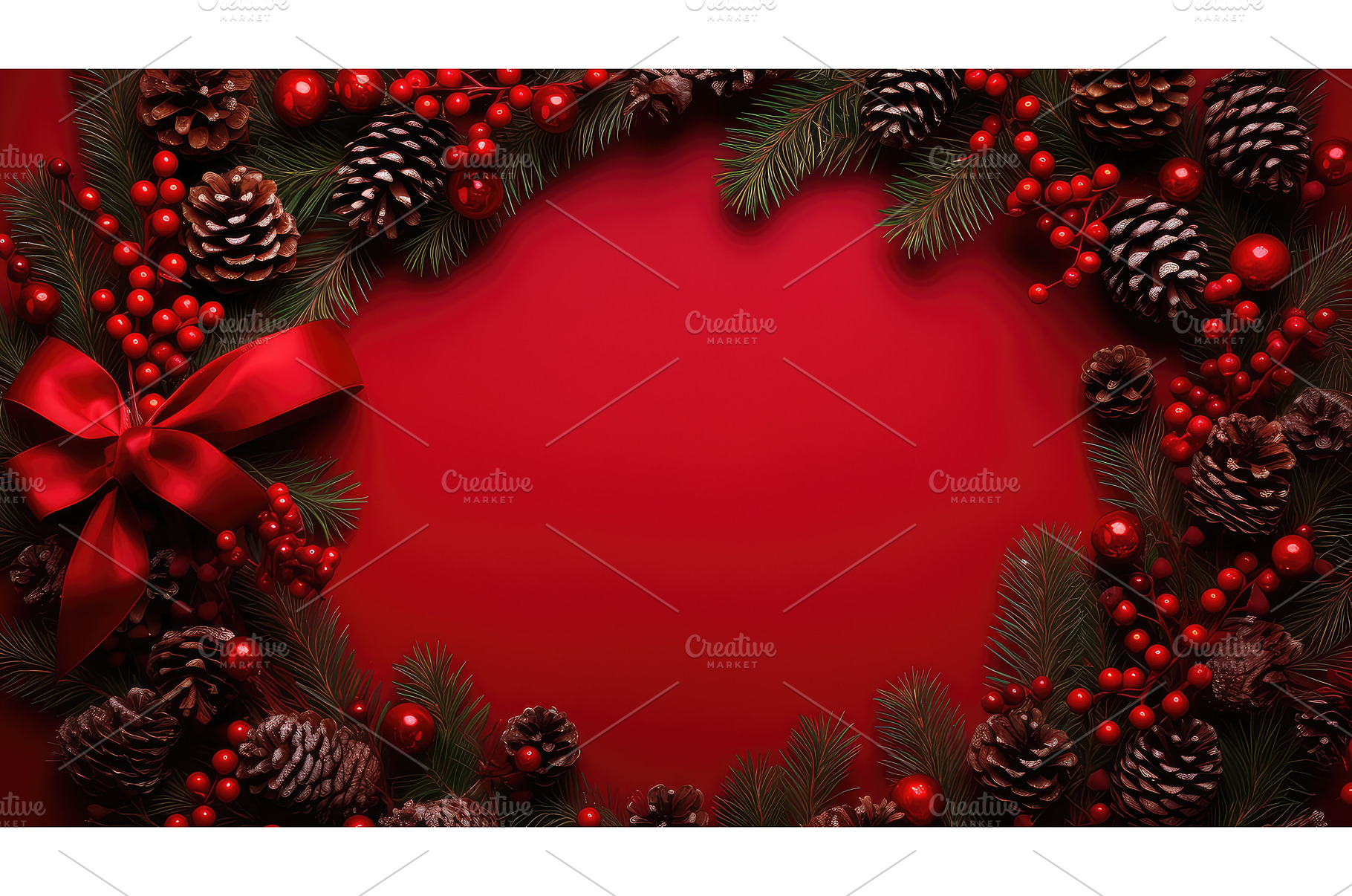 joy holiday red background ai, a Holiday Photo by pikepicture