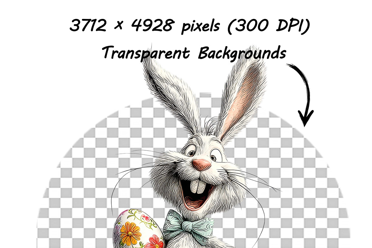 Whimsical Bunny Easter Clipart, an Illustration by one-touch (Photo 8 of 15)