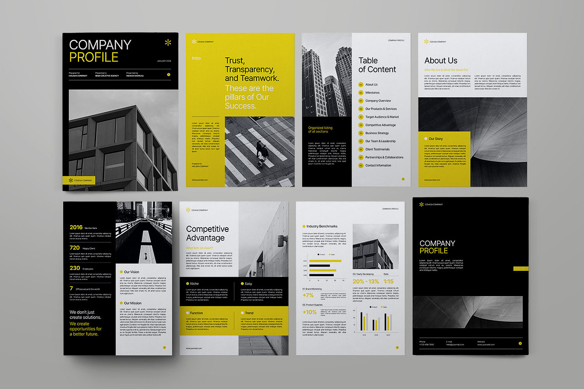 Company Profile Brochure Template, a Brochure Template by Portocraft (Photo 6 of 6)