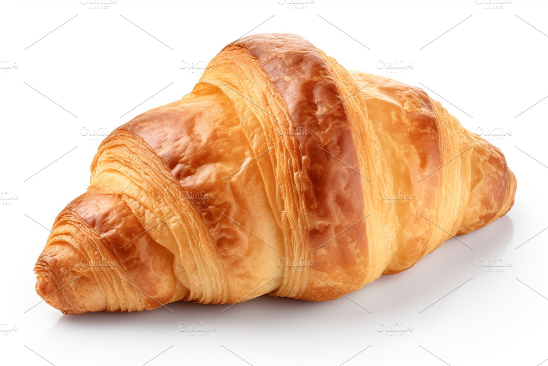 Fresh croissant isolated on white background. Generative AI, a Food & Drink Photo by AlyaAnd