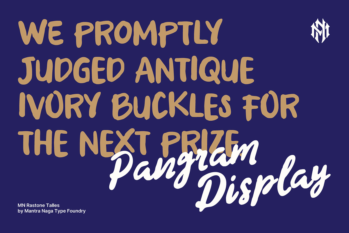 MN Rastone Talles - Font Duo, a Handwritten Font by Mantra Naga (Photo 3 of 17)