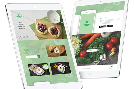 Cooking guide web PSD template