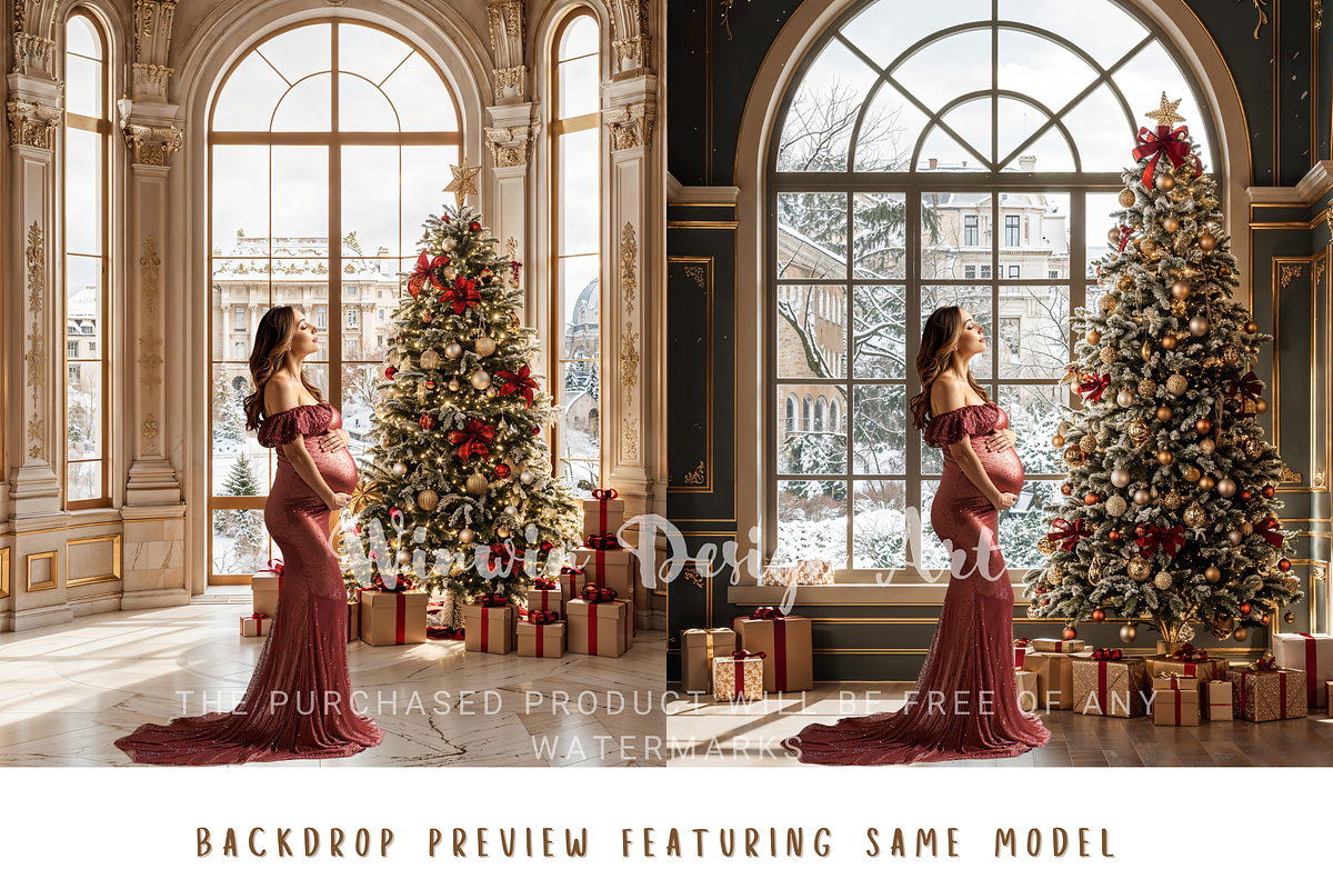 Christmas Arch Window Bundle, a Background Photo by Winwin Design Art (Photo 3 of 6)
