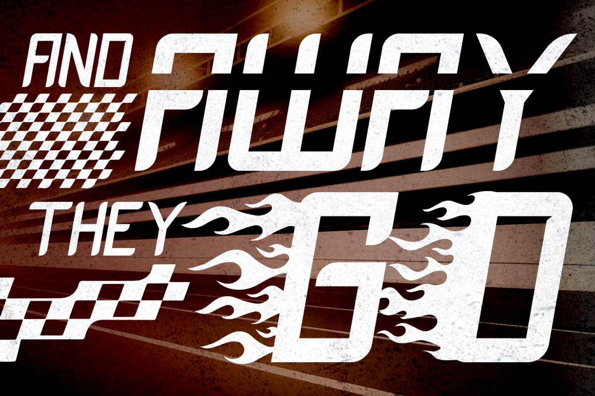 Inferno Racers - Race Font, a Font by PutraCetol Studio (Photo 8 of 11)