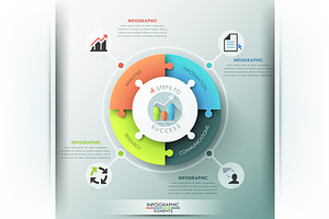 Infographic Puzzle Chart 3 Items