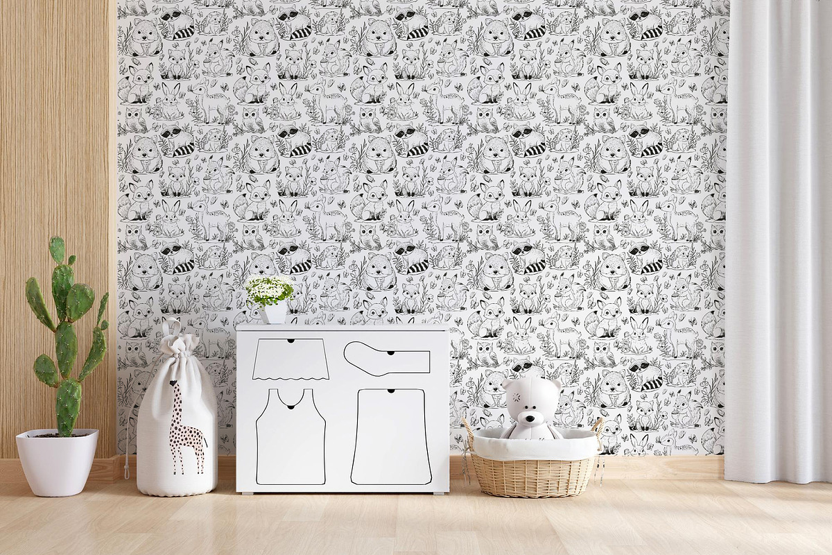 Forest glade.Patterrn & illustration, a Wallpaper Graphic by Tilling (Photo 2 of 9)