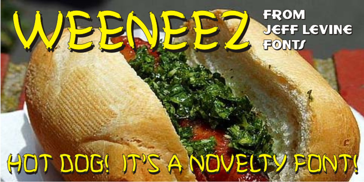 Weeneez JNL, a Font by Jeff Levine Fonts