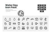 Water Outline Icons, an Outline Icon by erifqizeicon (Thumbnail 2 of 2)