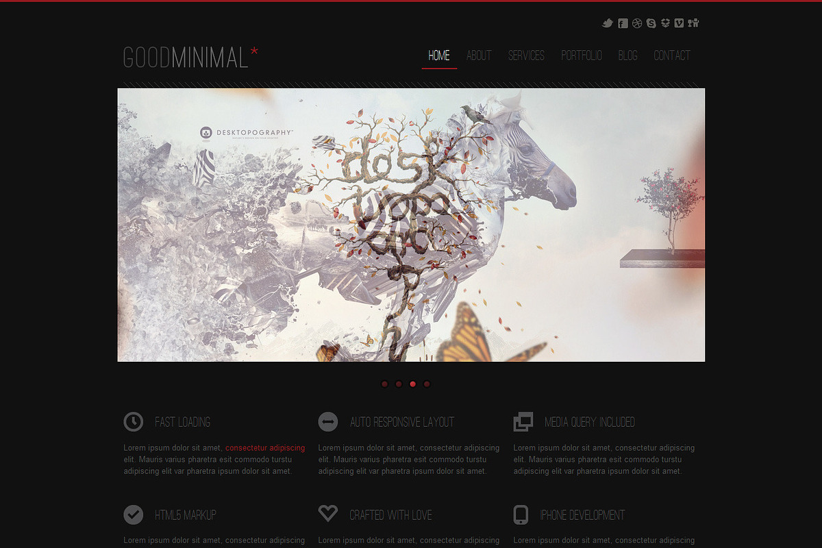 GoodMinimal Responsive WordPress, a WordPress Template by weblion (Photo 2 of 2)