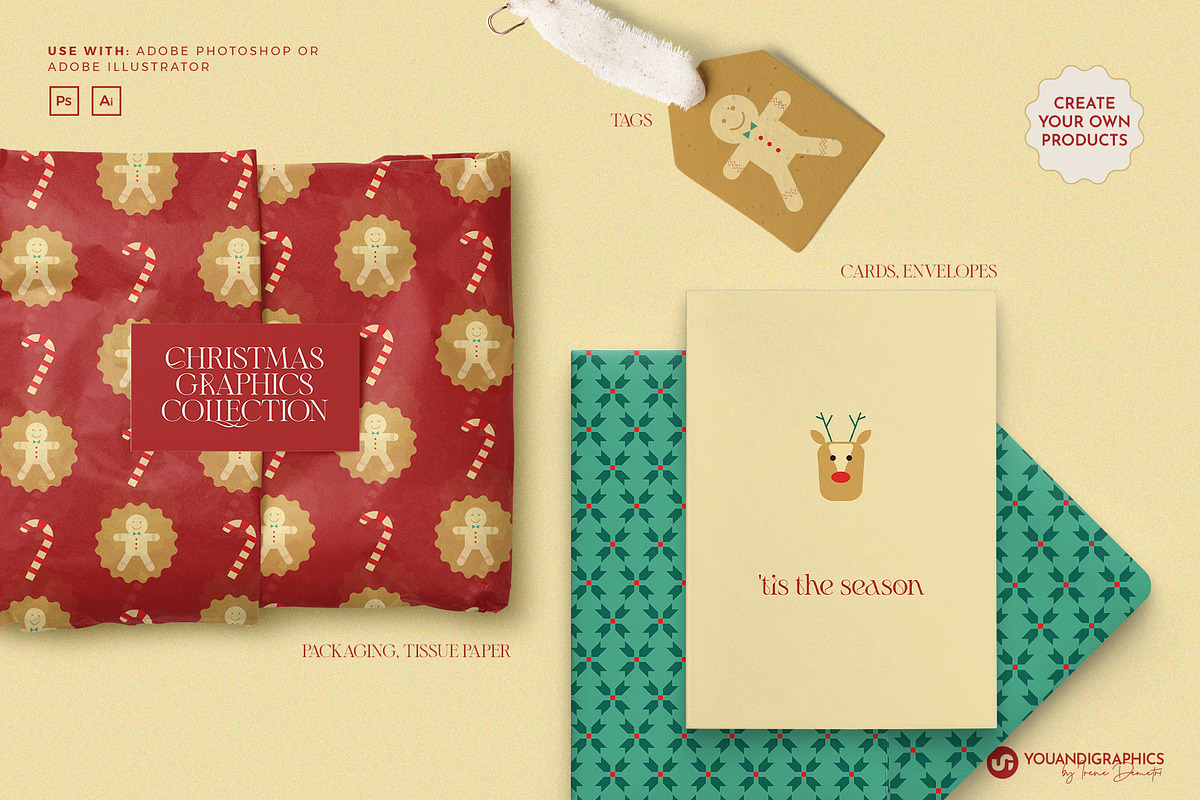 Christmas Patterns & Illustrations, a Graphic by Youandigraphics (Photo 3 of 13)