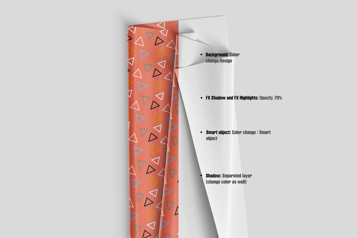 Wrapping Paper Mockup 6 PSD, a Household Mockup by GraphicVil (Photo 3 of 9)