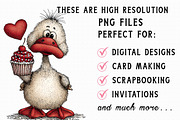 Whimsical Valentine Duck Clipart, an Illustration by Libby Wishes (Thumbnail 6 of 7)