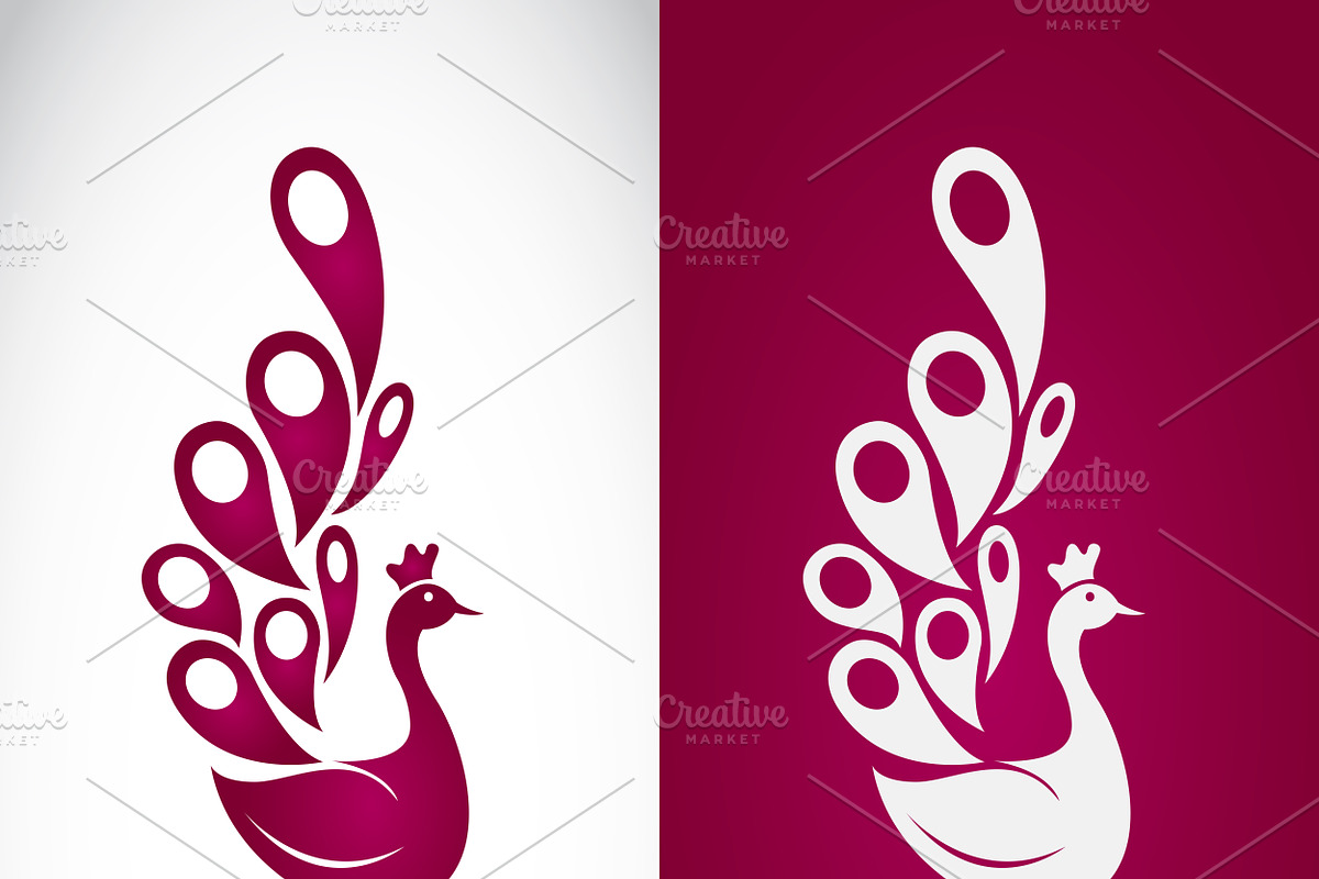 Vector of peacock design. Animals.