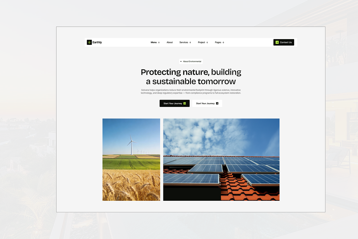 Earthly – Environmental Figma UI, an UI Kit Template by TNCFlow (Photo 2 of 5)