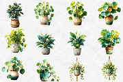 Watercolor House Plants clipart, an Illustration by Designworld (Thumbnail 5 of 6)