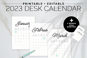 2023 CALENDAR: Editable Printable