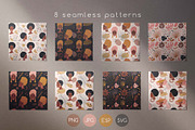 Modern Afro-American Women Set, a Texture Illustration by Illustana (Thumbnail 8 of 16)