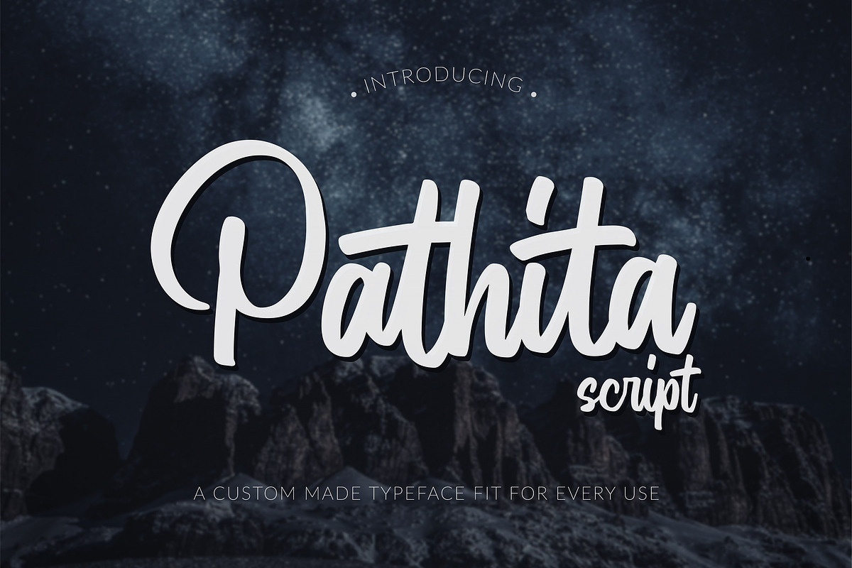Modern Script Font - Pathita