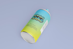 Bundle Spray Can Mockup