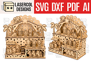 Nativity Scene Laser Cut Files, a Graphic by Lasercoldesigns (Thumbnail 1 of 4)