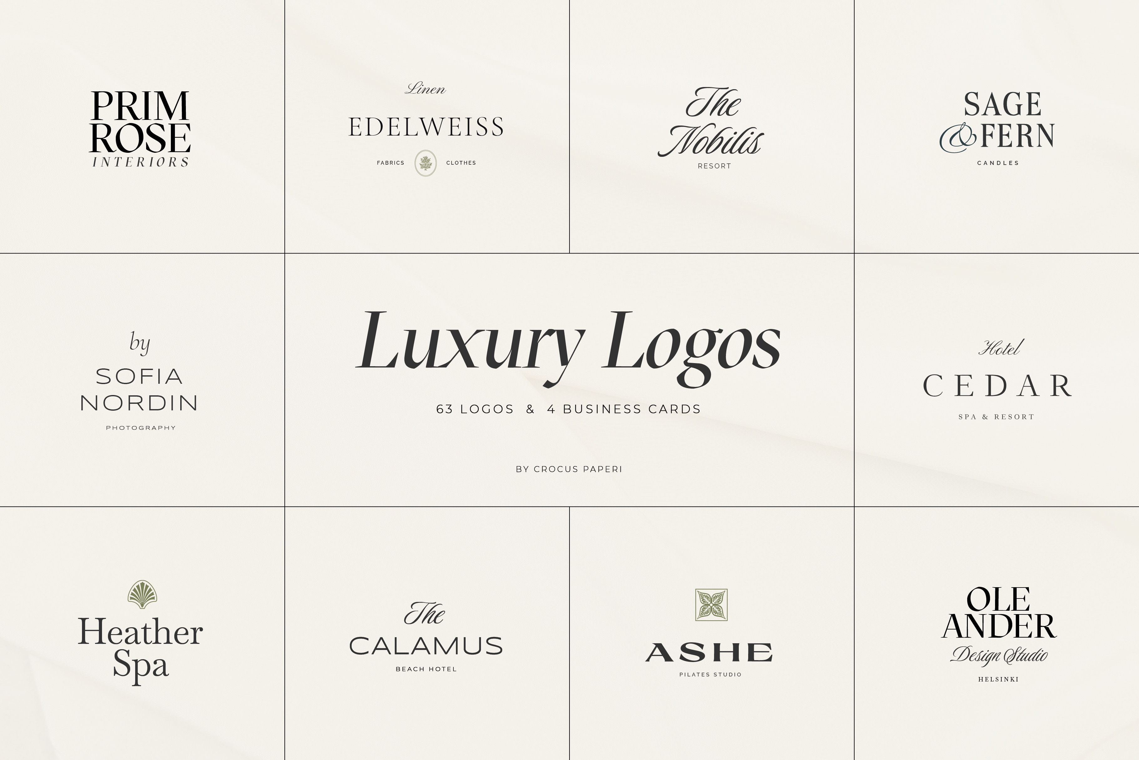 LUXURY Logos & Business Cards, a Branding & Logo Template by Crocus Paperi