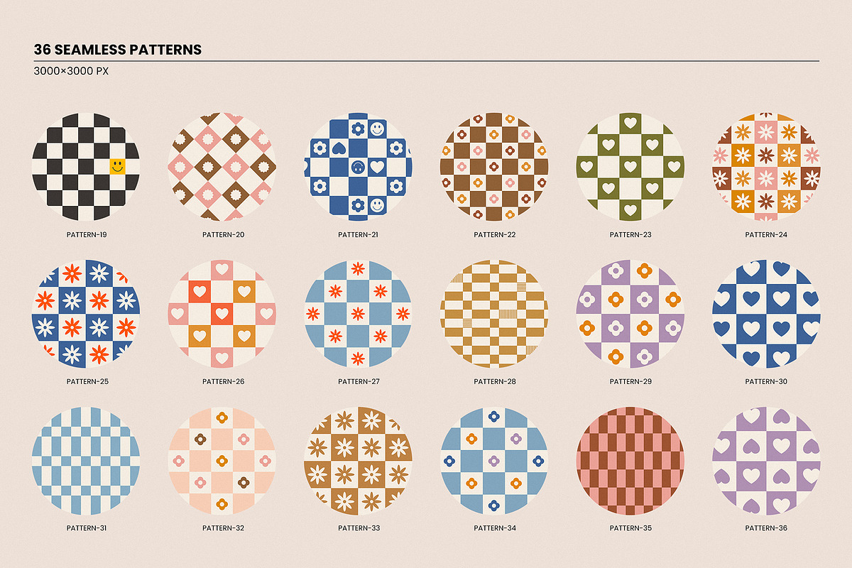 Retro Checkered Patterns, a Pattern Graphic by May Motif (Photo 3 of 21)