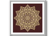 Floral Vector Pattern. Orient Golden, a Decorative Illustration by FineArtStudio (Thumbnail 3 of 3)