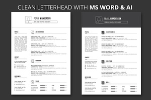 RESUME WITH CV TWO STYLE