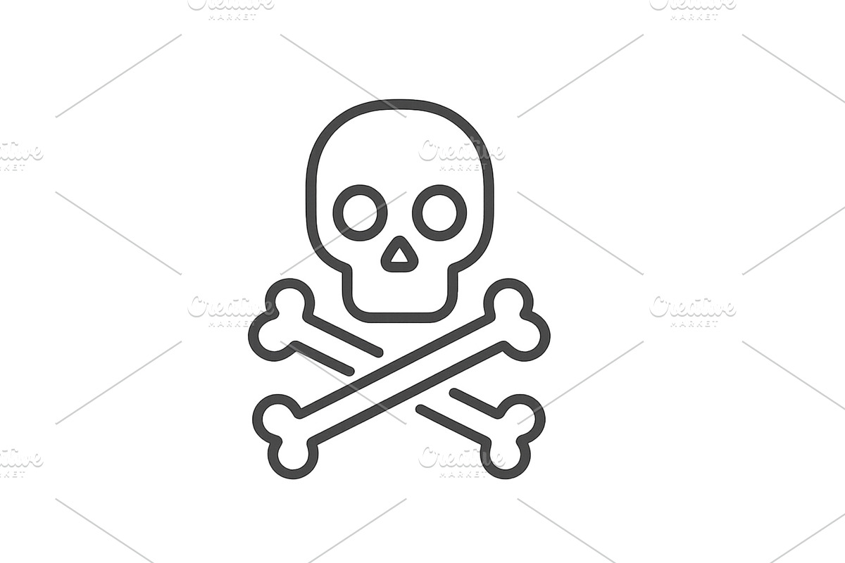 Skull and crossbones symbol, an Object Illustration by ZinetroN