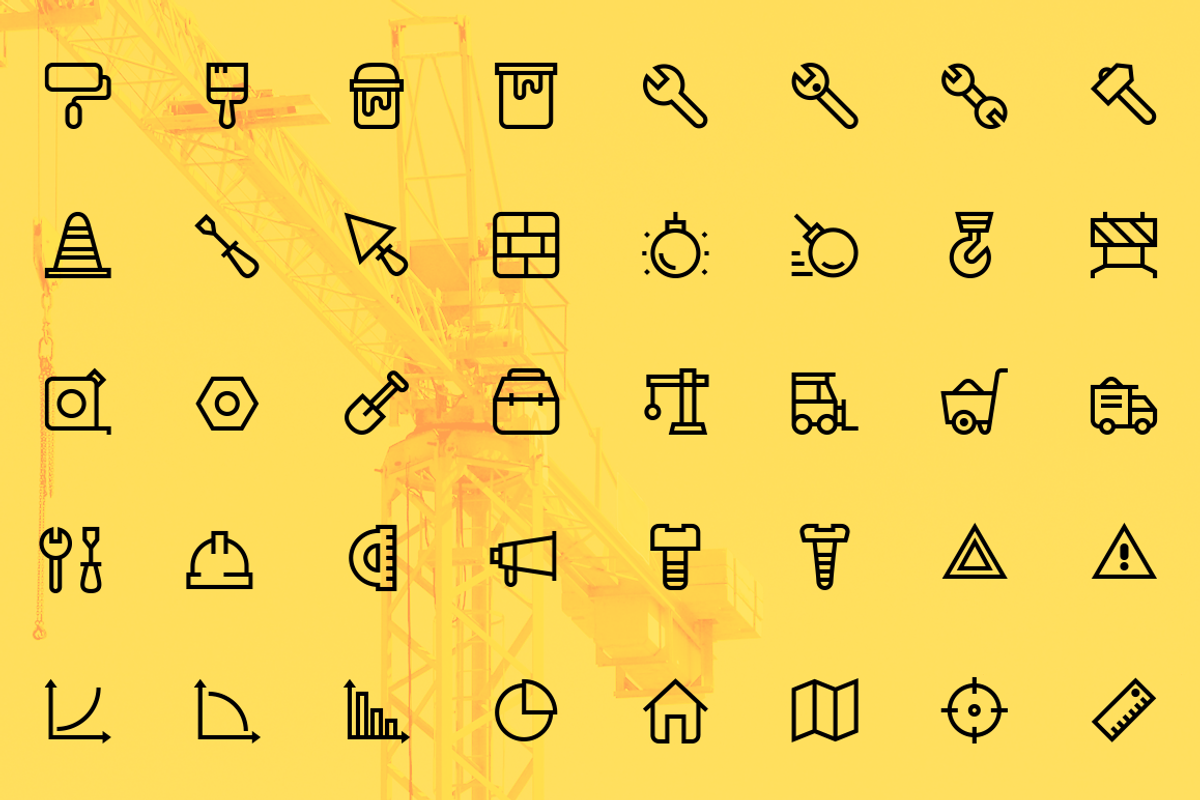 Construction Works Icons preview 2