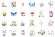 Whimsical Cottagecore Clipart Set, an Illustration by Sublimation Artist (Thumbnail 2 of 6)